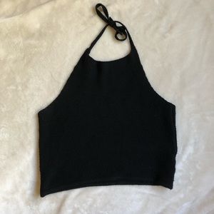 Brandy Melville Black Knit Halter Top